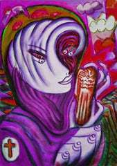 space women with angel phone