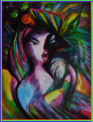 girl with scared rabbit