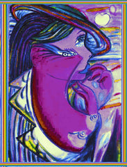city women with crying hand bag and smiling dress