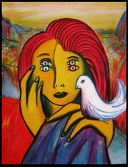 girl with bird