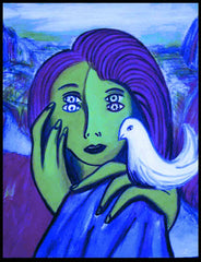 girl with bird