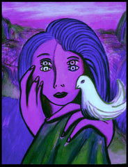 girl with bird