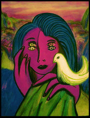 girl with bird