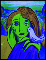 girl with bird