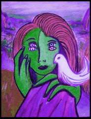 girl with bird
