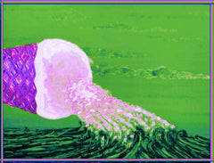 me the sea,licking ice cream