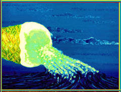 me the sea,licking ice cream