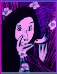 girl with bird- WITH LITTLE GIRL FREE