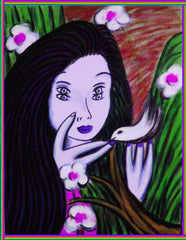 girl with bird- WITH LITTLE GIRL FREE