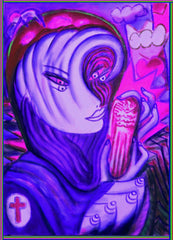 space women with angel phone