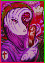 space women with angel phone