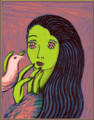 girl with bird