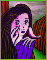 women with bird