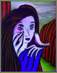 women with bird