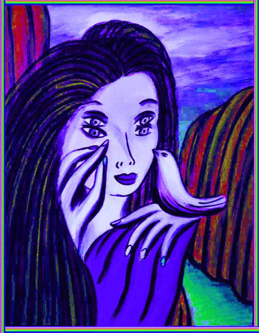 women with bird
