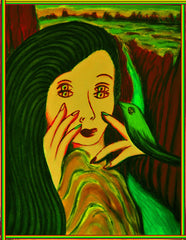 girl with bird
