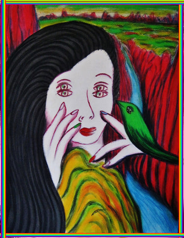 girl with bird