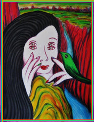 girl with bird