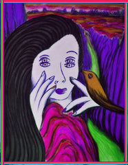 girl with bird