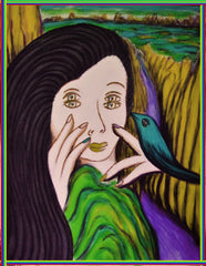 girl with bird