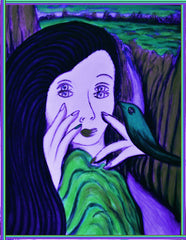girl with bird