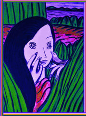 girl with bird