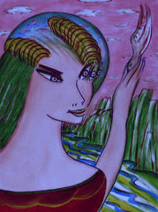 space women with bird WITH LITTLE GIRL FREE