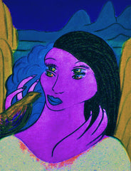 girl with bird