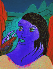 girl with bird