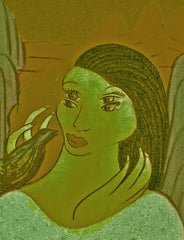 girl with bird
