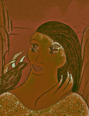 girl with bird