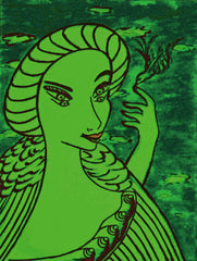 girl with bird with little girl free