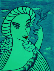 girl with bird with little girl free