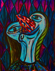 girl with ice cream nose
