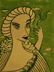 girl with bird with little girl free