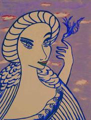 girl with bird with little girl free