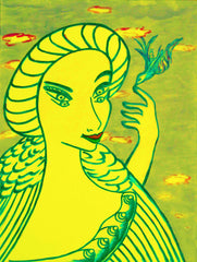 girl with bird with little girl free
