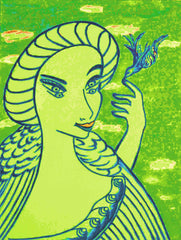 girl with bird with little girl free