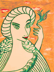 girl with bird with little girl free