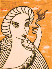 girl with bird with little girl free