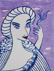 girl with bird with little girl free
