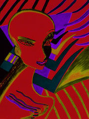 l wonder you,water colour printer girl