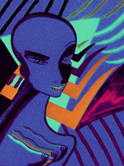 l wonder you,water colour printer girl