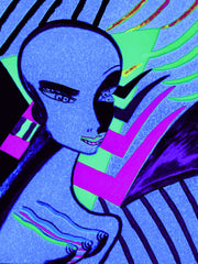 l wonder you,water colour printer girl