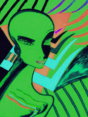 l wonder you,water colour printer girl