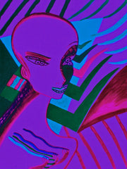 l wonder you,water colour printer girl