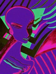 l wonder you,water colour printer girl