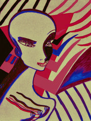 l wonder you,water colour printer girl