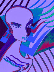 l wonder you,water colour printer girl