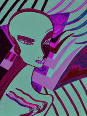 l wonder you,water colour printer girl